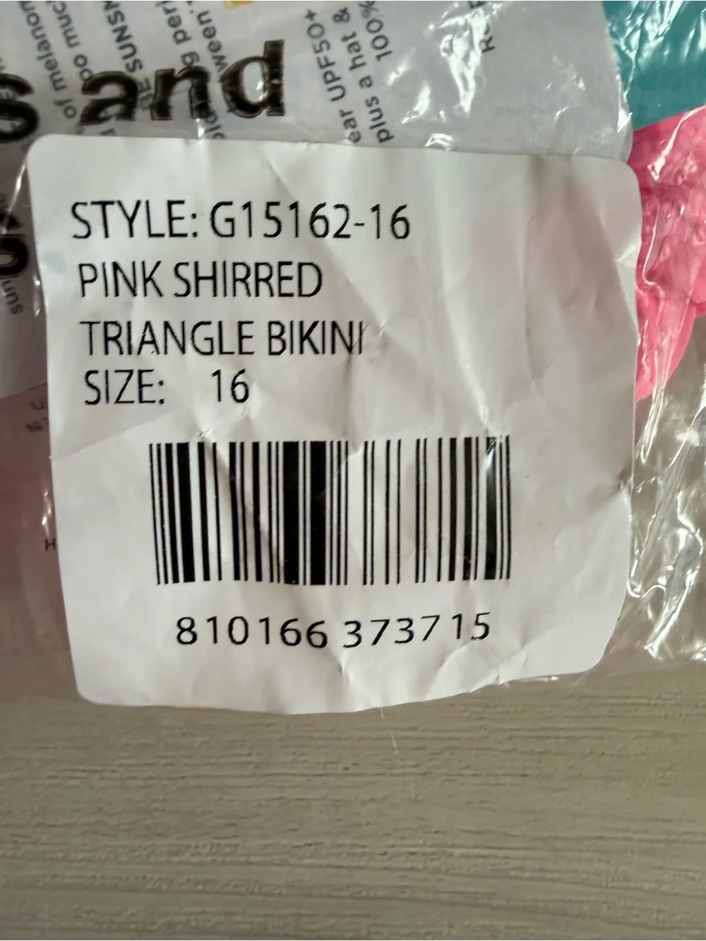 Snapper Rock Shirred Triangle Bikini Pink Size 16 NWT IN PACKAGE